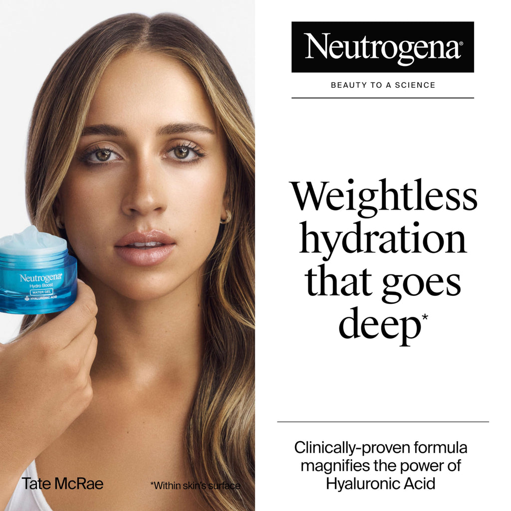 Neutrogena Hydro Boost Water Gel, Hyaluronic Acid Facial Moisturizer for Normal to Oily Skin, Hydrating Face Moisturizer,