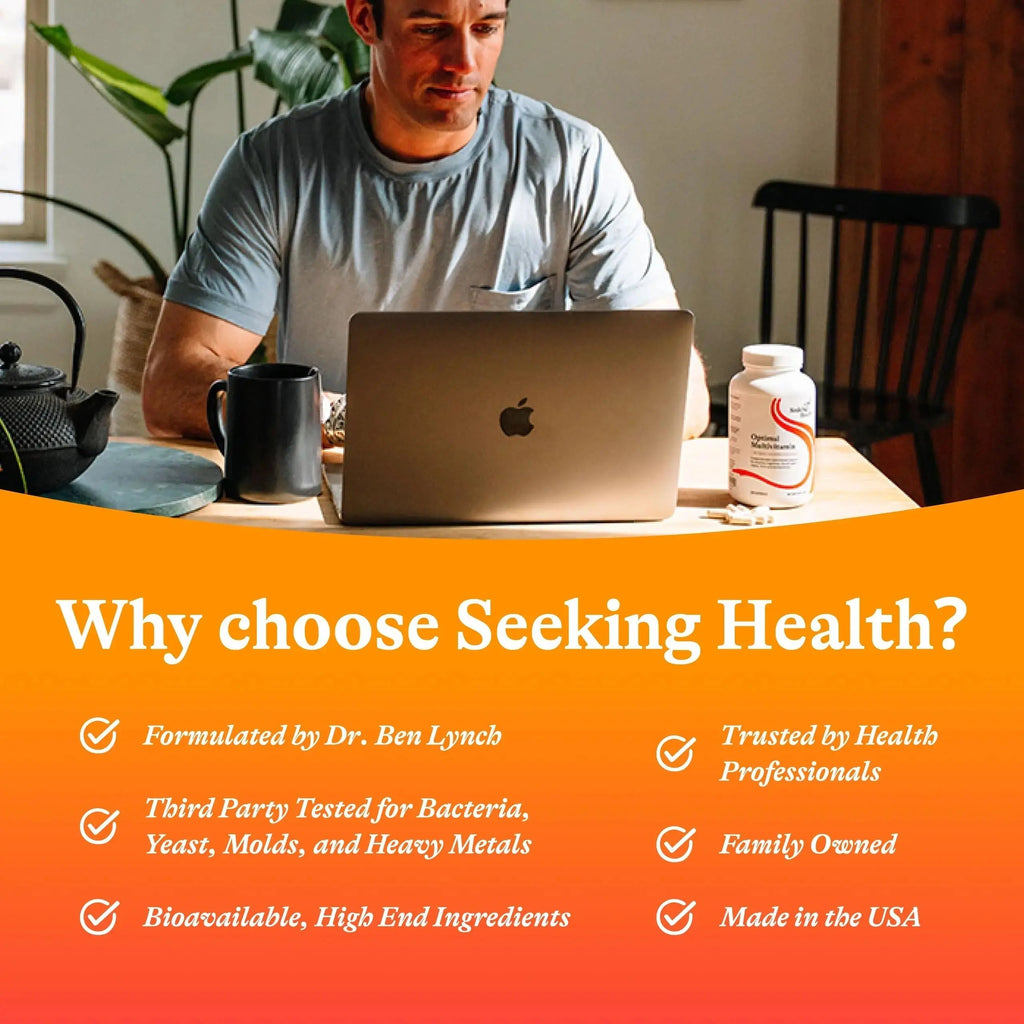 Seeking Health Optimal Multivitamin, Active B Vitamins and L-5-MTHF, Riboflavin, B6, Bioavailable Folate and B12, CoQ10 Seeking Health Au supplements