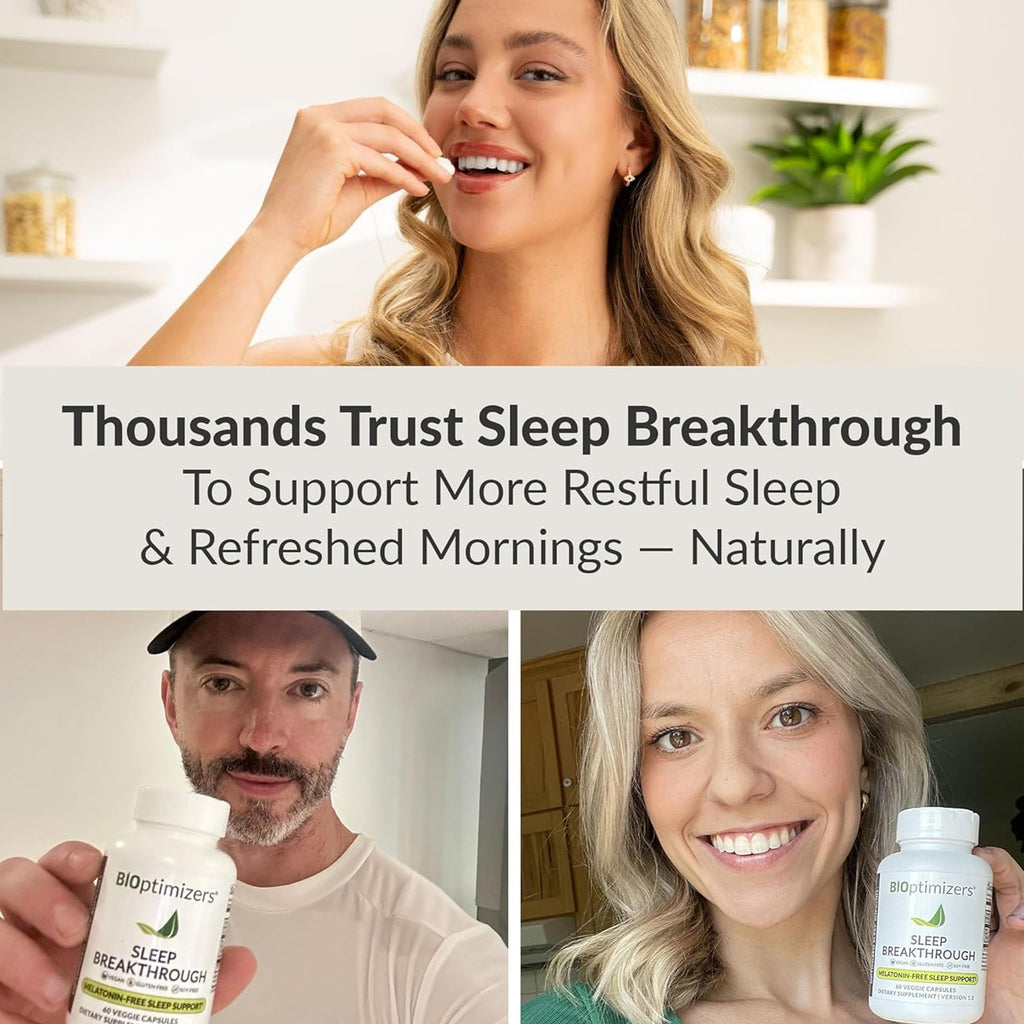 BIOptimizers Sleep Breakthrough Capsules - Natural Support Supplement | Calming Relief Aid for Adults