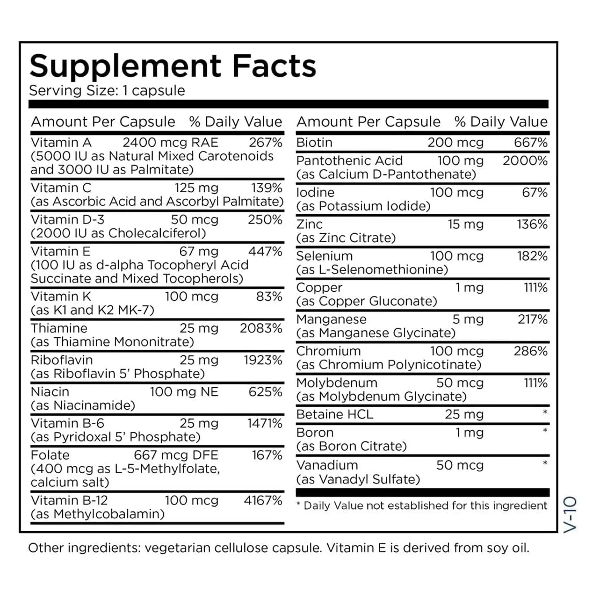 Metabolic Maintenance The Big One Plus Multivitamin without Iron - Iron Free Multivitamin for Women & Men with Vitamin A, C, Minerals Metabolic Maintenance Au supplements