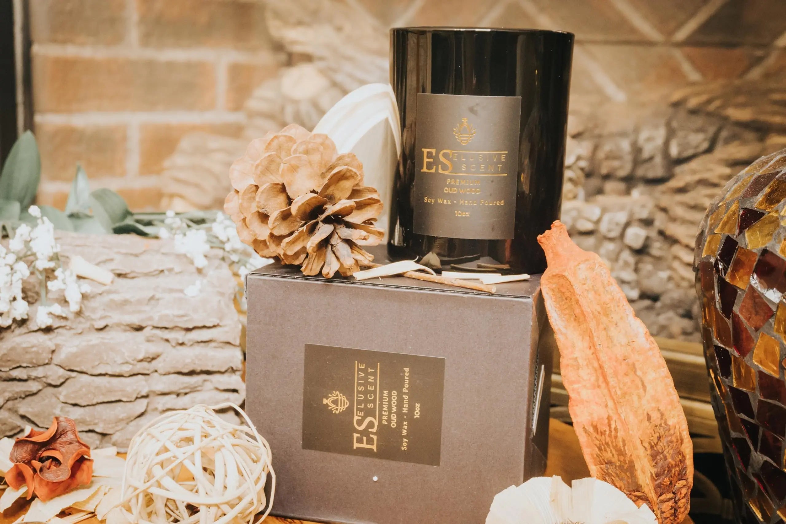 Oud Wood | 10oz | Premium Candle | Scented Candle | Aromatherapy | Essential Fragrance Oils Elusive Scent Au supplements