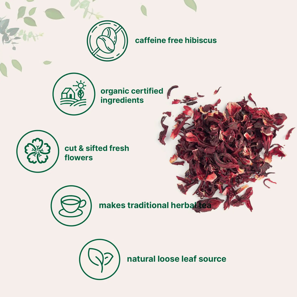 Organic Hibiscus Flowers, 2lbs | Flor de Jamaica, Loose Leaf Flower Source Micro Ingredients Au supplements
