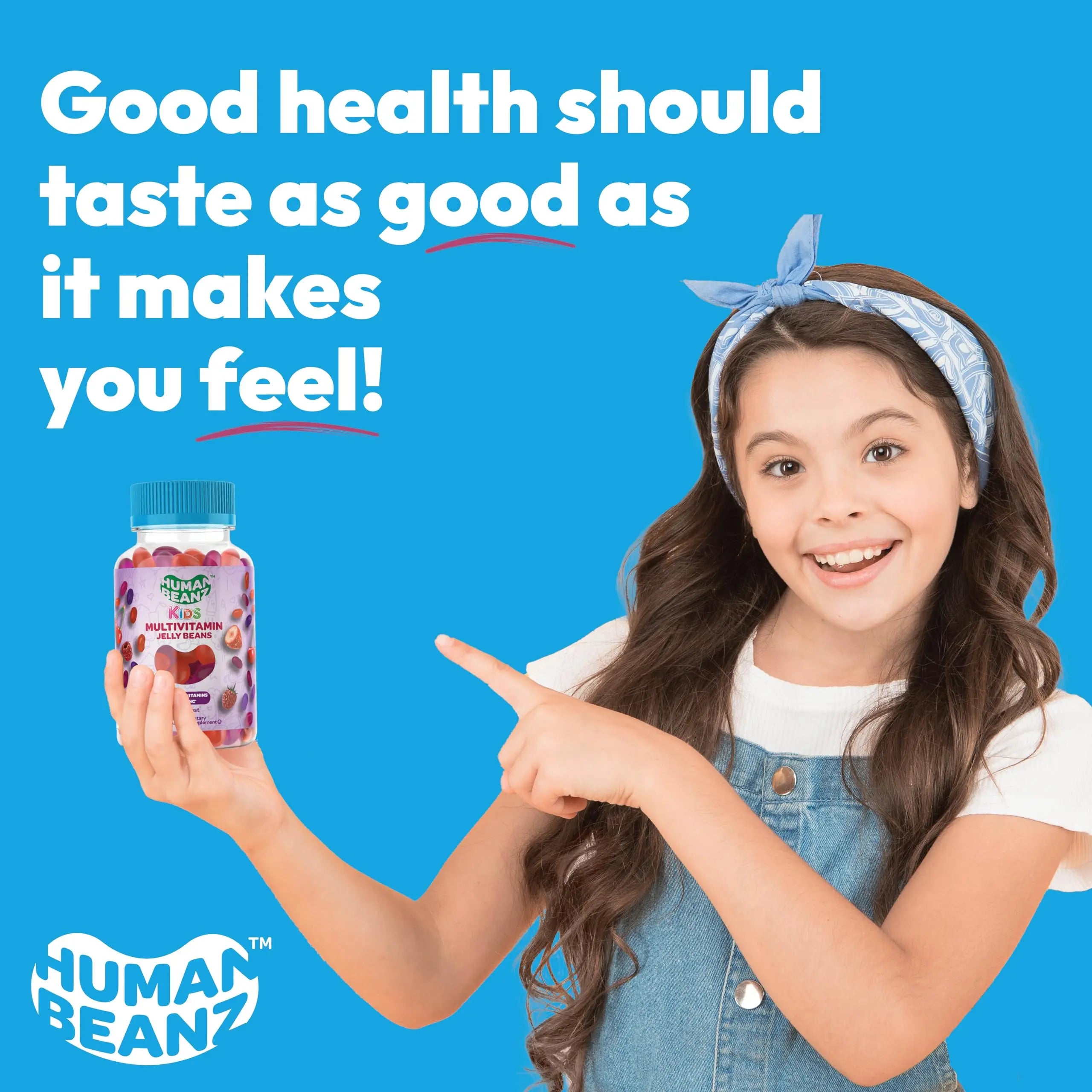 Human Beanz Multivitamin Jelly Bean Gummies with Zinc for Kids, Immune Support Dietary Supplements, Vegetarian, 120 Berry Blast Jelly Beans, Kosher Human Beanz Au supplements