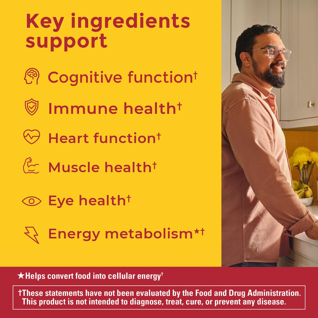 Nature Made Advanced Multivitamin Gummies for Him with Magnesium Citrate, Calcium & All 8 B Vitamins, Multivitamin for Men,
