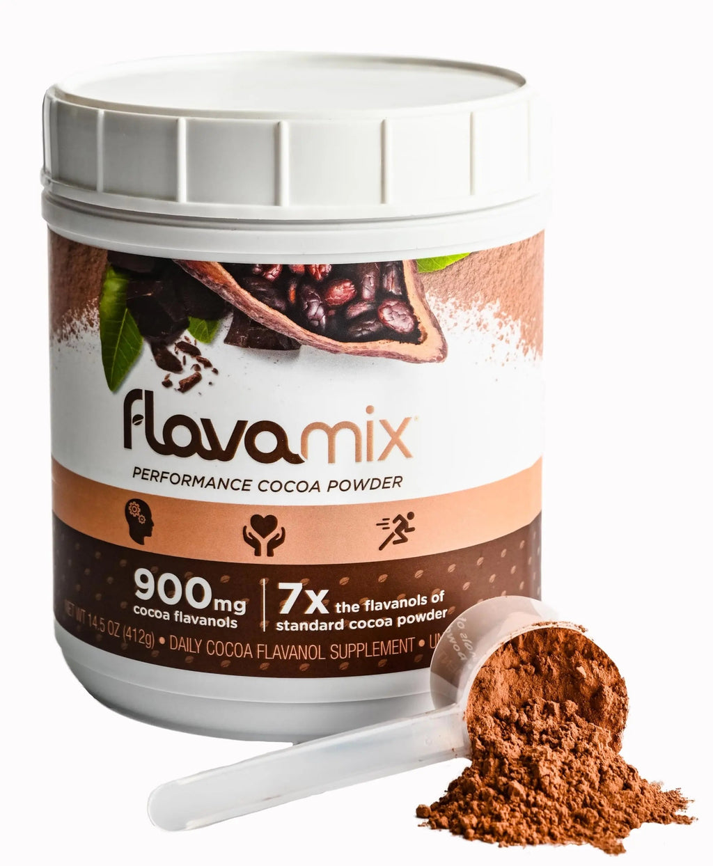 FlavaMix Performance Cocoa Powder | 900mg of Cocoa Flavanols | Promotes Heart & Brain FlavaNaturals Au supplements