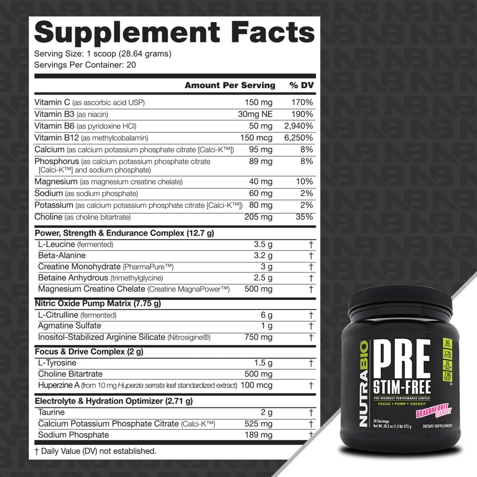 NutraBio PRE Stim Free - Caffeine Free Pre Workout Powder - Sustained Energy, Mental NutraBio Au supplements