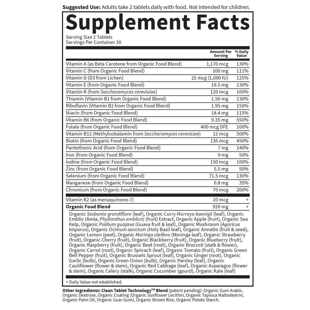 Garden of Life Organics Organic Multivitamin for Women - Womens Multi with Vitamin C, D, Folate, B6, B12, Biotin, Iron Garden of Life Au supplements