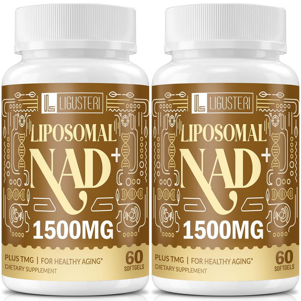 LIGUSTERI 1500 MG Liposomal NAD+, 98%+ Absorption, NAD+ Supplement for Women & Men with TMG, for Aging Defense, Cellular Energy, Heart & Brain Function, Longevity, 120 Softgels LIGUSTERI Au supplements