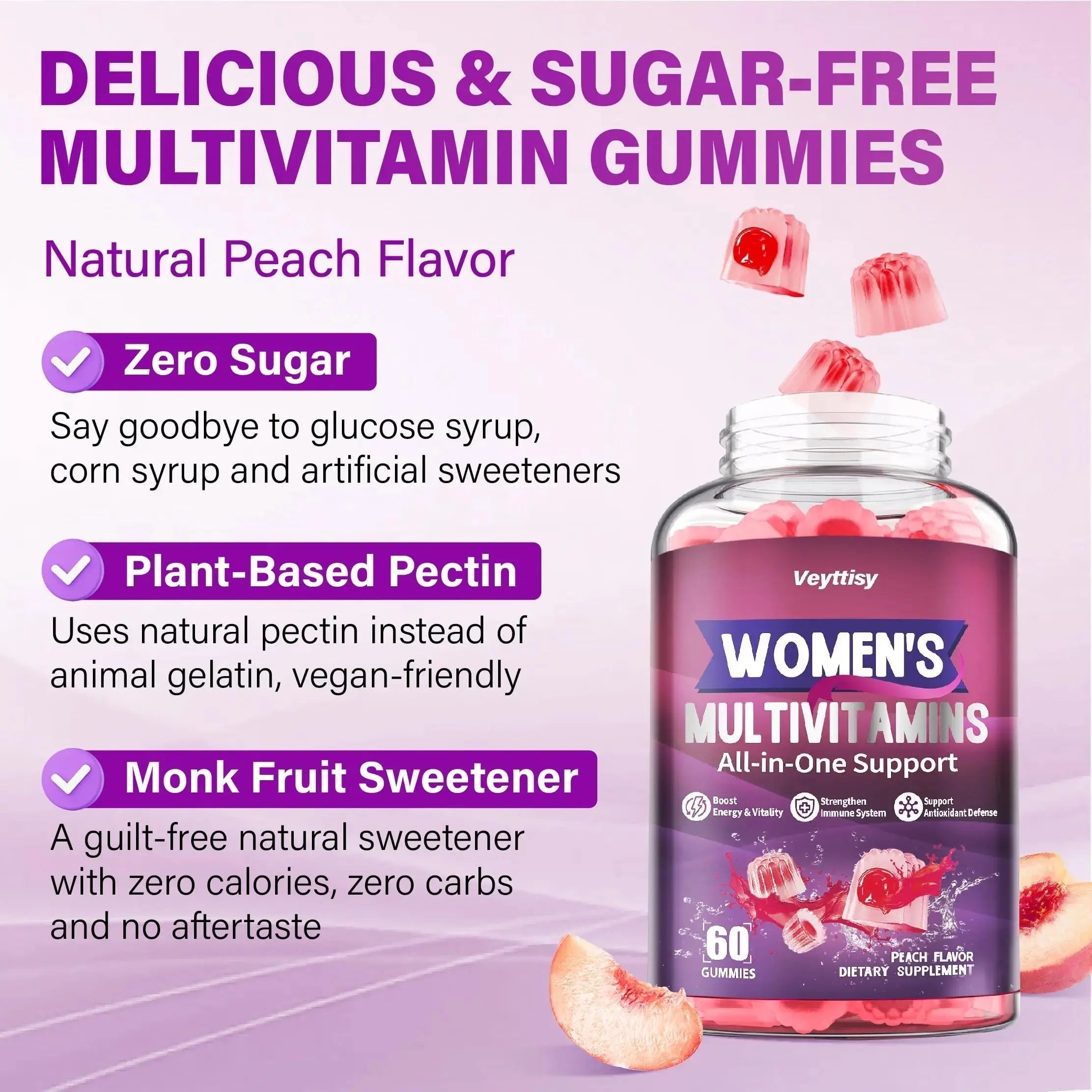 Veyttisy Methylated Multivitamin Gummy for Women - Womens Multivitamin Gummies with Vitamins A C D E, Methylated Folate, Biotin, B Complex Veyttisy Au supplements