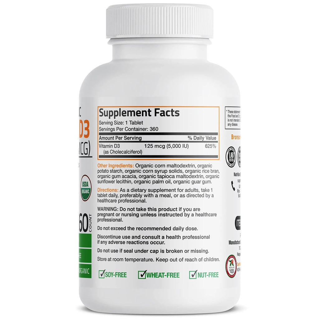 Bronson Vitamin D3 5,000 IU (1 Year Supply) for Immune Support, Healthy Muscle Bronson Au supplements