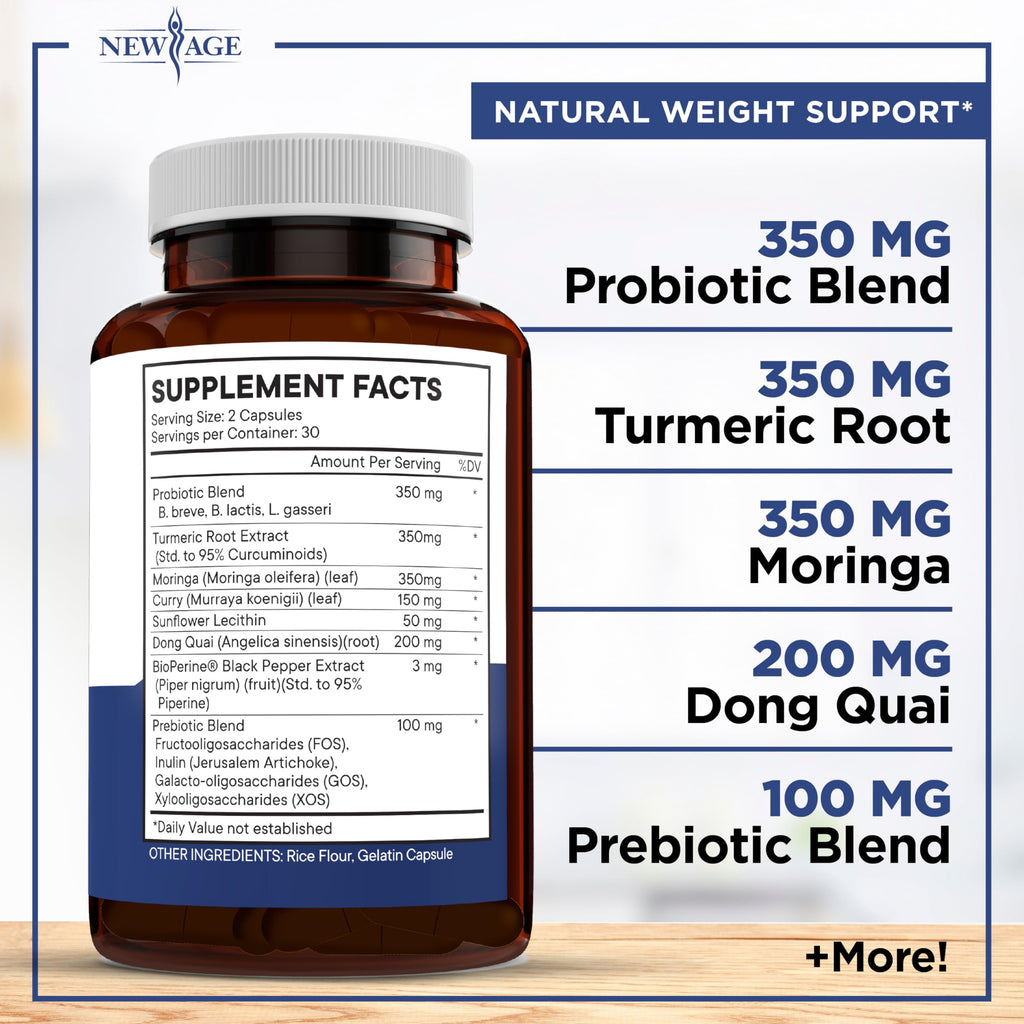 NEW AGE Pro Optimize Probiotics for Women, Menopause, Digestive Health - Support for Bloating, Hot Flashes, Joint Support, Night Sweats