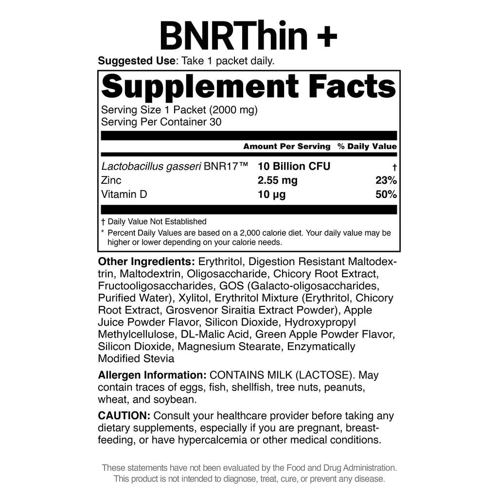 BNRThin Plus, Weight Management Probiotic Powder, 10 Billion CFU Guaranteed, Lactobacil AceBiome Au supplements