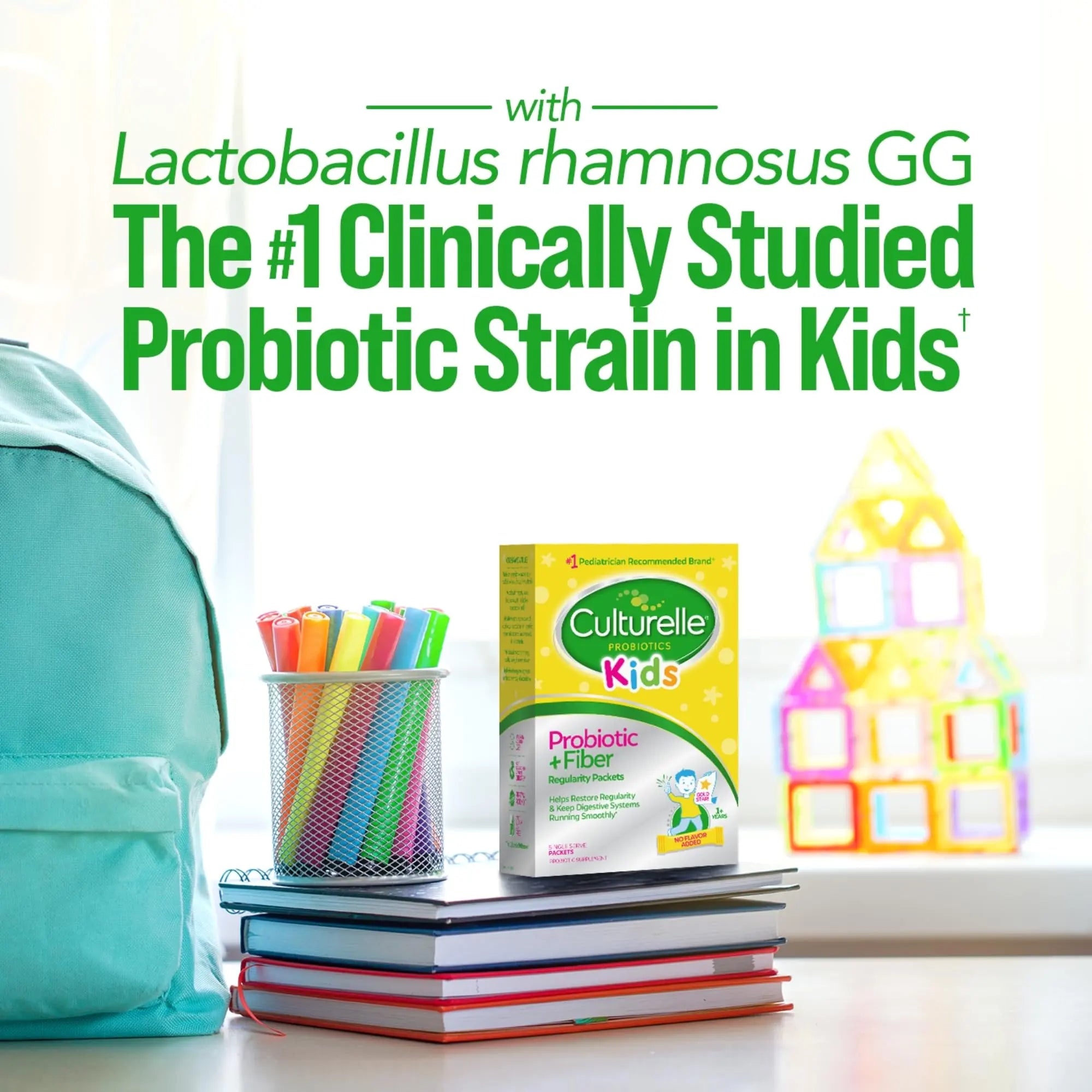 Culturelle Kids Probiotic + Fiber Packets (Ages 3+) - 24 Count - Digestive Health & Immune Culturelle Au supplements