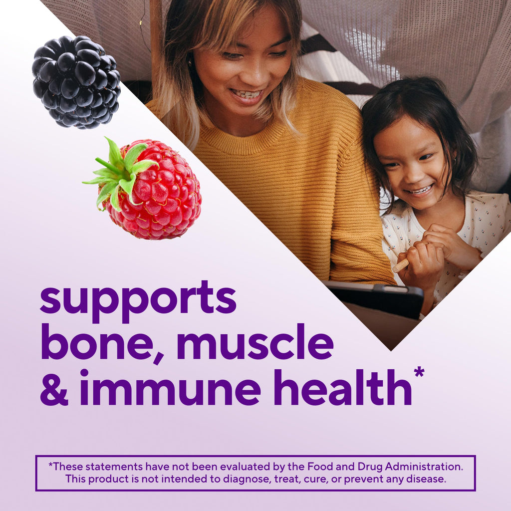 vitafusion Vitamin D3 Gummies, Bone and Immune Support, Peach, Blackberry, Strawberry Flavored