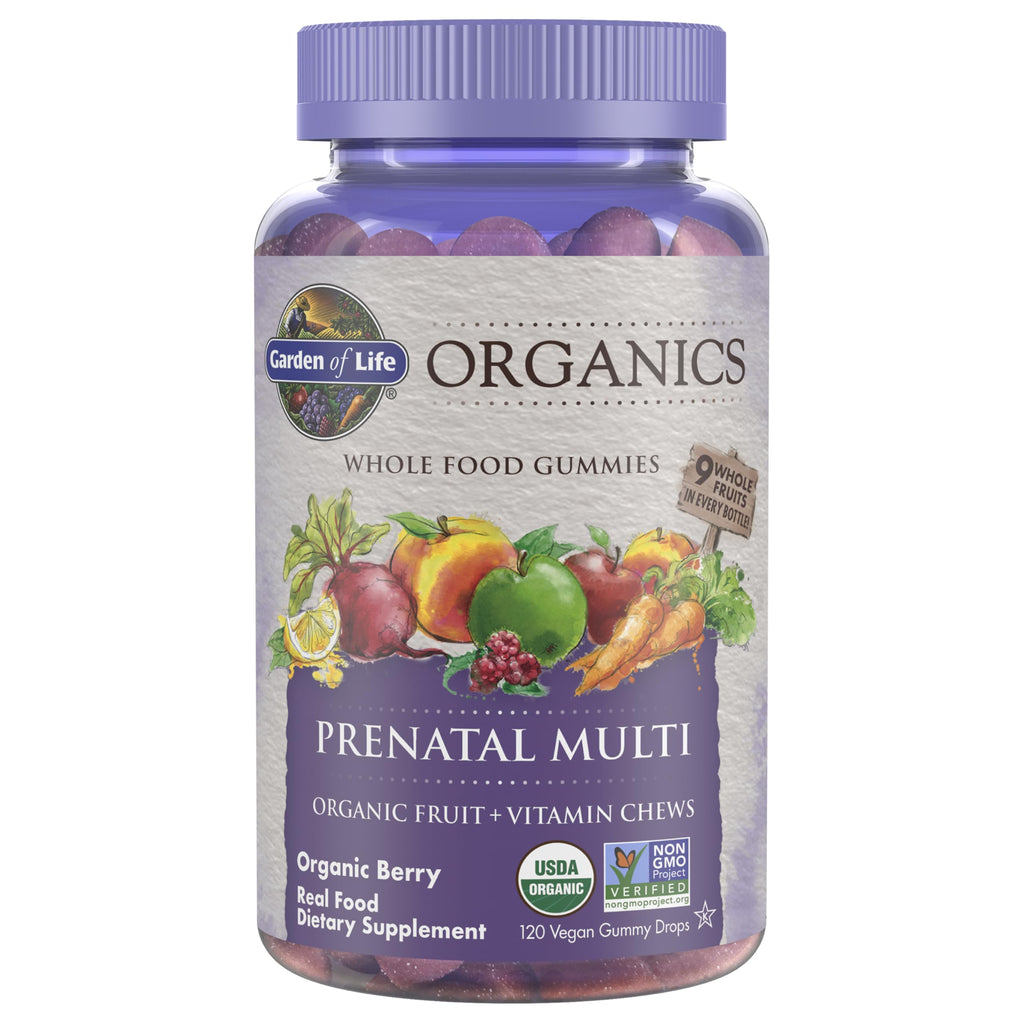 Garden of Life Organics Prenatal Gummies – Prenatal Vitamins for Women with Energy Metabolism Support & Healthy Fetal Development Support