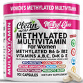 Methylated Multivitamin for Women Vitamins B6 Methyl B12 A B C D K E Folate Choline Omega 3 Thiamine Riboflavin Iron Clean Nutraceuticals Au supplements