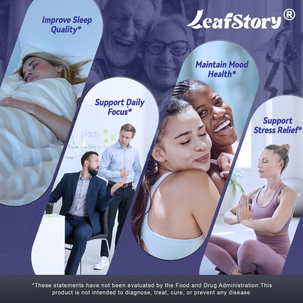 LeafStory Nootropic Brain Supplements for Memory and Focus, Cognitive Function for Mental Health & Clarity, Vitamin B6 B12, Folate & Dihydromyricetin, 60 Capsules LeafStory Au supplements