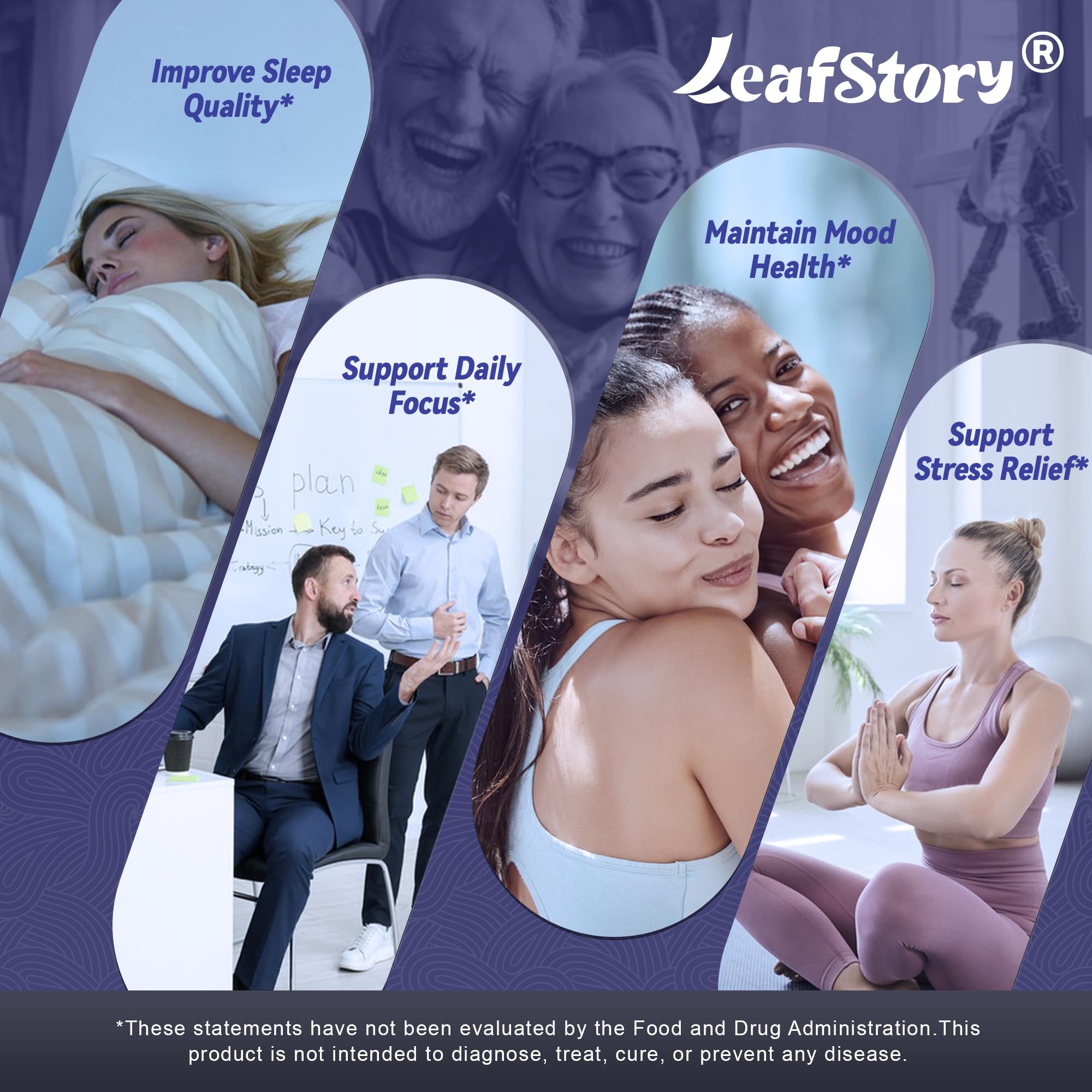 LeafStory Nootropic Brain Supplements for Memory and Focus, Cognitive Function for Mental Health & Clarity, Vitamin B6 B12, Folate & Dihydromyricetin, 60 Capsules LeafStory Au supplements