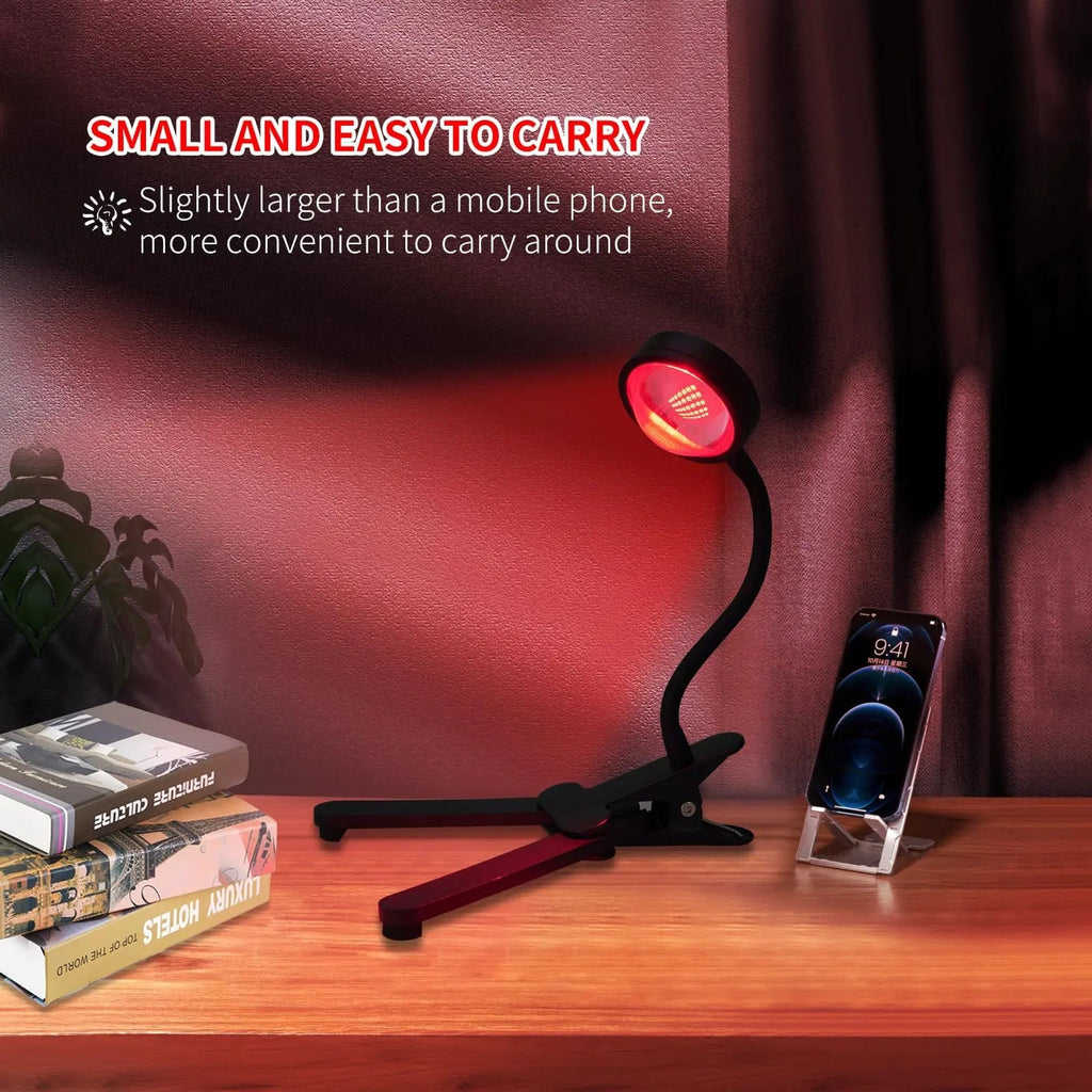 WTINTELL Red Light Therapy for Face, 660nm LED Red Light Therapy Light with Clip, Suitable WTINTELL Au supplements