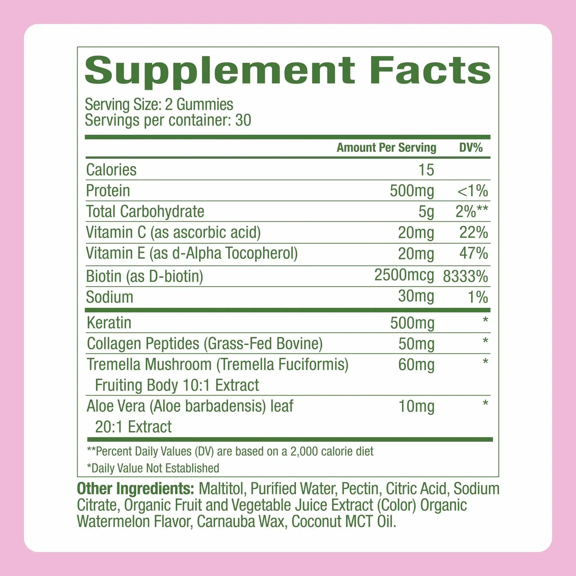 Plant People WonderBeauty Hair, Skin & Nails Rejuvenation Gummies with Tremella Mushroom, Marine Collagen Peptides Plant People Au supplements