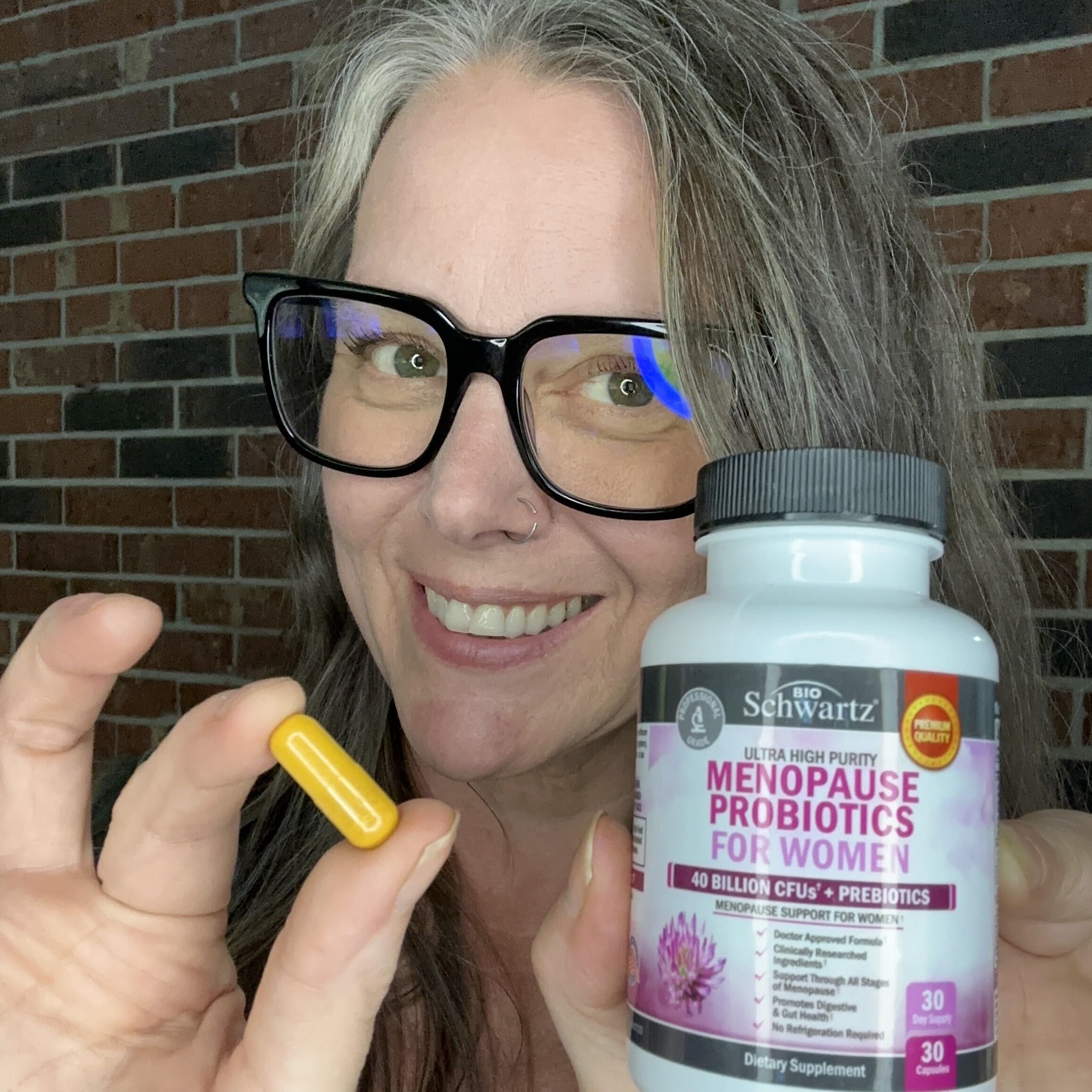 Menopause Supplements for Women - 40 Billion CFU Menopause Probiotics for Women - Support for Hot Flashes Night Sweats Mood Swings and Balance - Non-GMO, 30 Easy-Swallow Capsules, 30 Servings BioSchwartz Au supplements