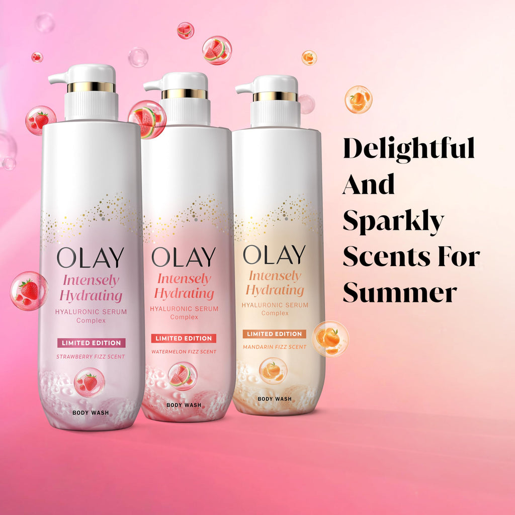 Olay Body Wash for Women, Intensely Hydrating, Pro-Hyaluronic Acid Serum Complex