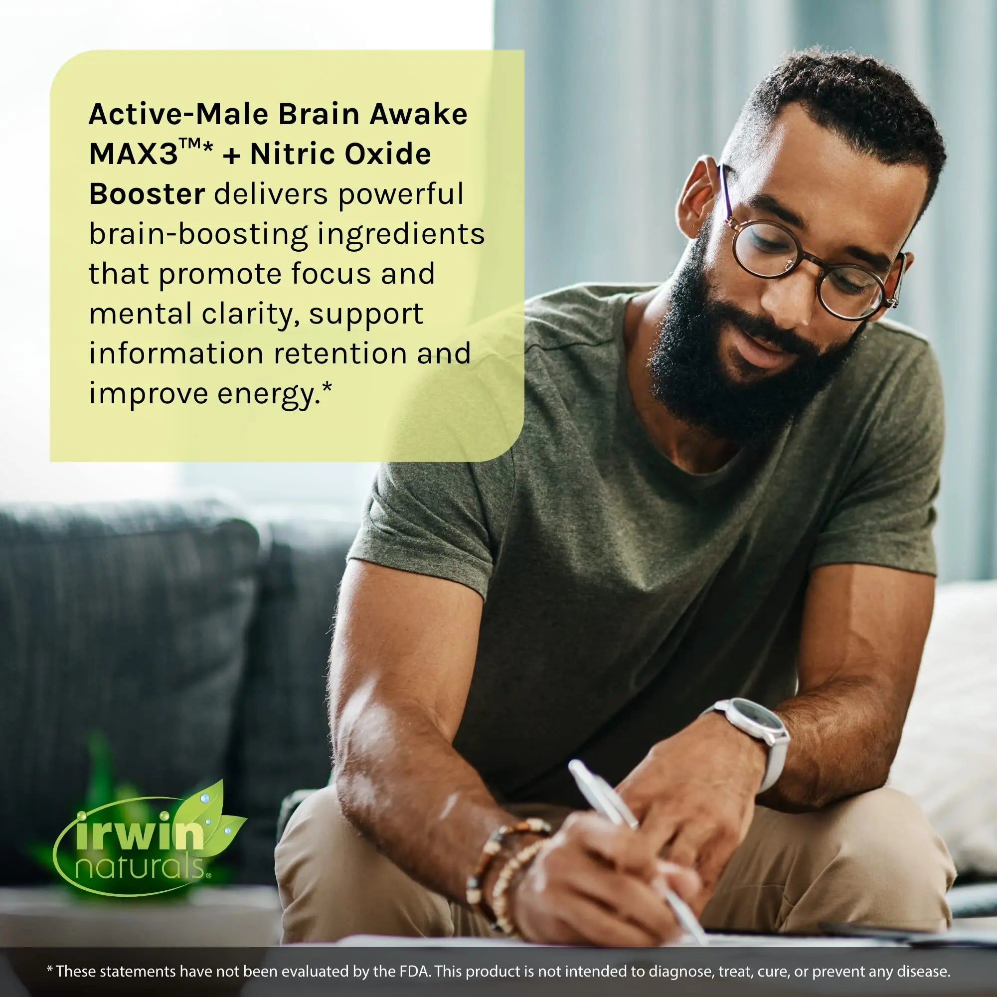 Irwin Naturals Brain Awake Max3 + Nitric Oxide Booster 60 Count Irwin Naturals Au supplements