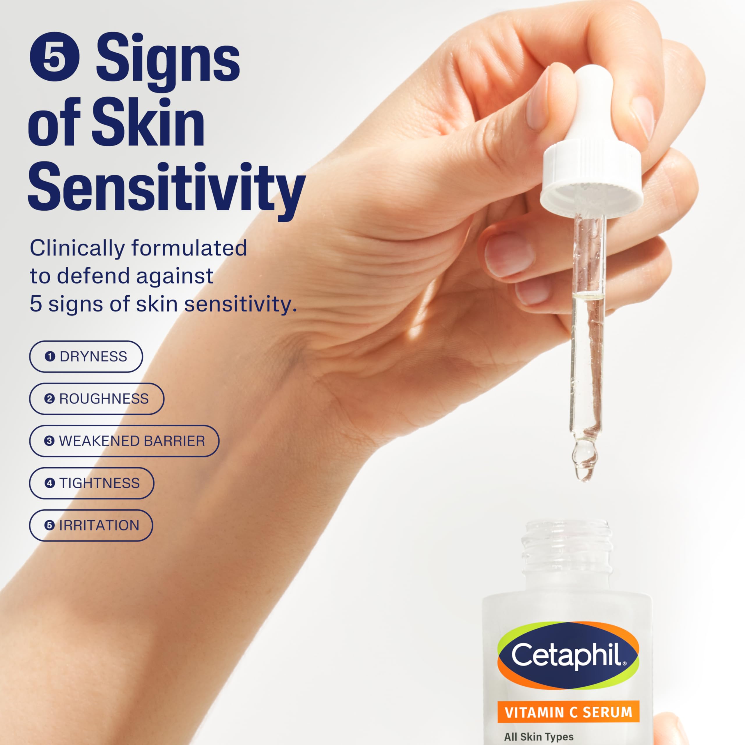 Cetaphil Vitamin C Serum, Visibly Reduces Look of Dark Spots and Hyperpigmentation, Formulated with Niacinamide