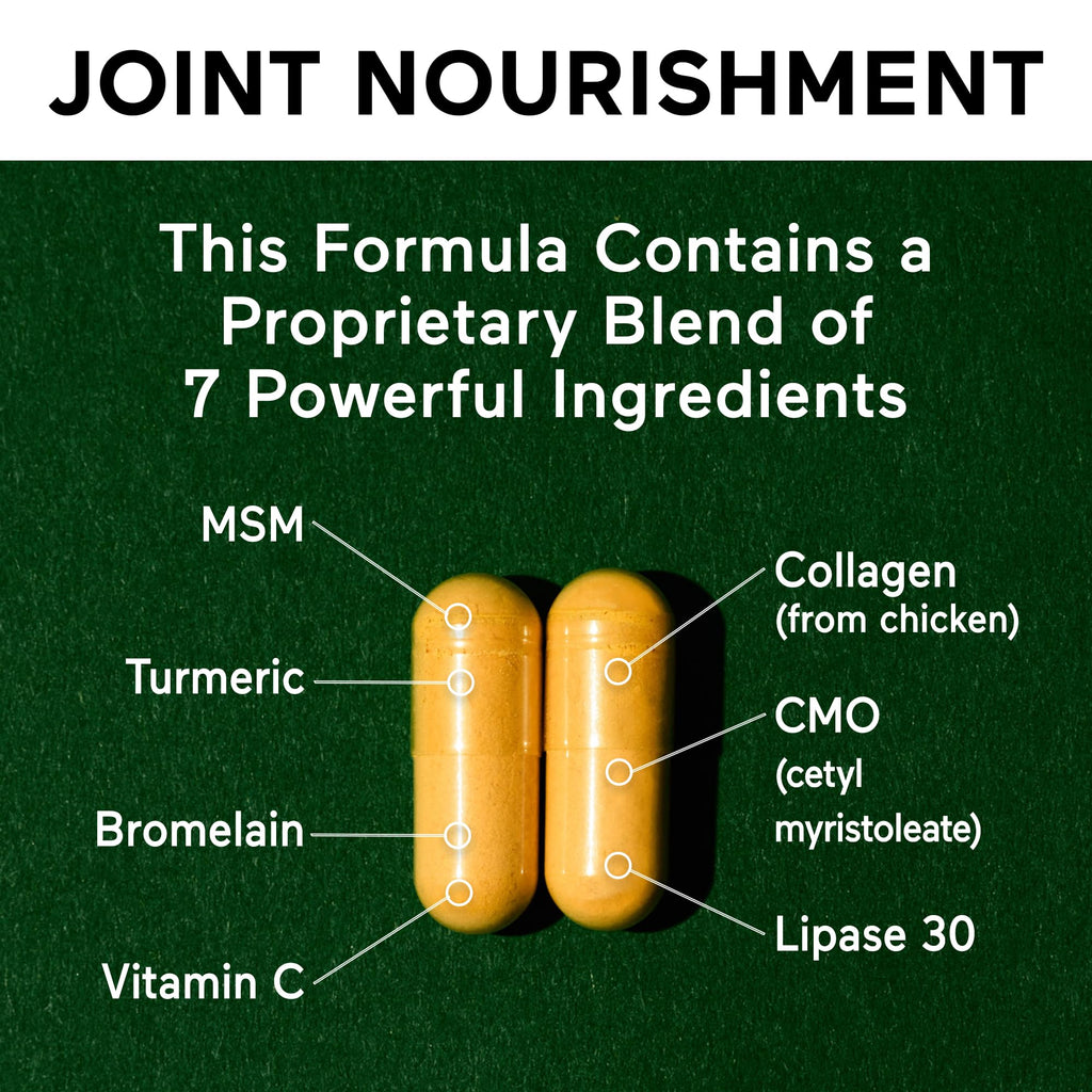 SMARTERNUTRITION Joint Food - Whole-Food Joint Supplement to Support Lubrication & Mobility - Formulated with Collagen Type II, MSM, Vitamin C, Turmeric, Bromelain - 6 Pack[180-Day Supply] SMARTERNUTRITION Au supplements