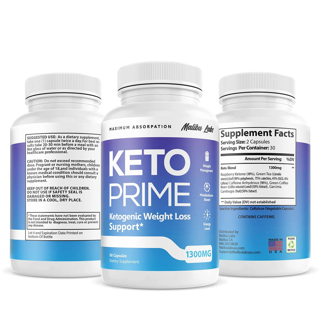 Keto Prime, Advanced Ketogenic Pill Shark Formula 1300mg, KetoPrime, Made in The USA Malibu Labs Au supplements