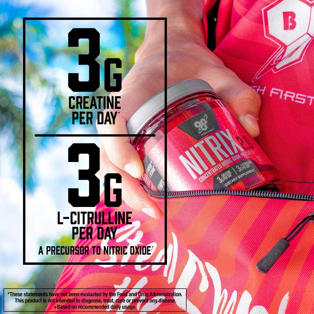 BSN NITRIX 2.0, Workout Supplement, Nitric Oxide Precursors, 3g Creatine, 3g L Citrulline, L-Citrulline, Supports Workout Performance, Pumps, Muscle Recovery