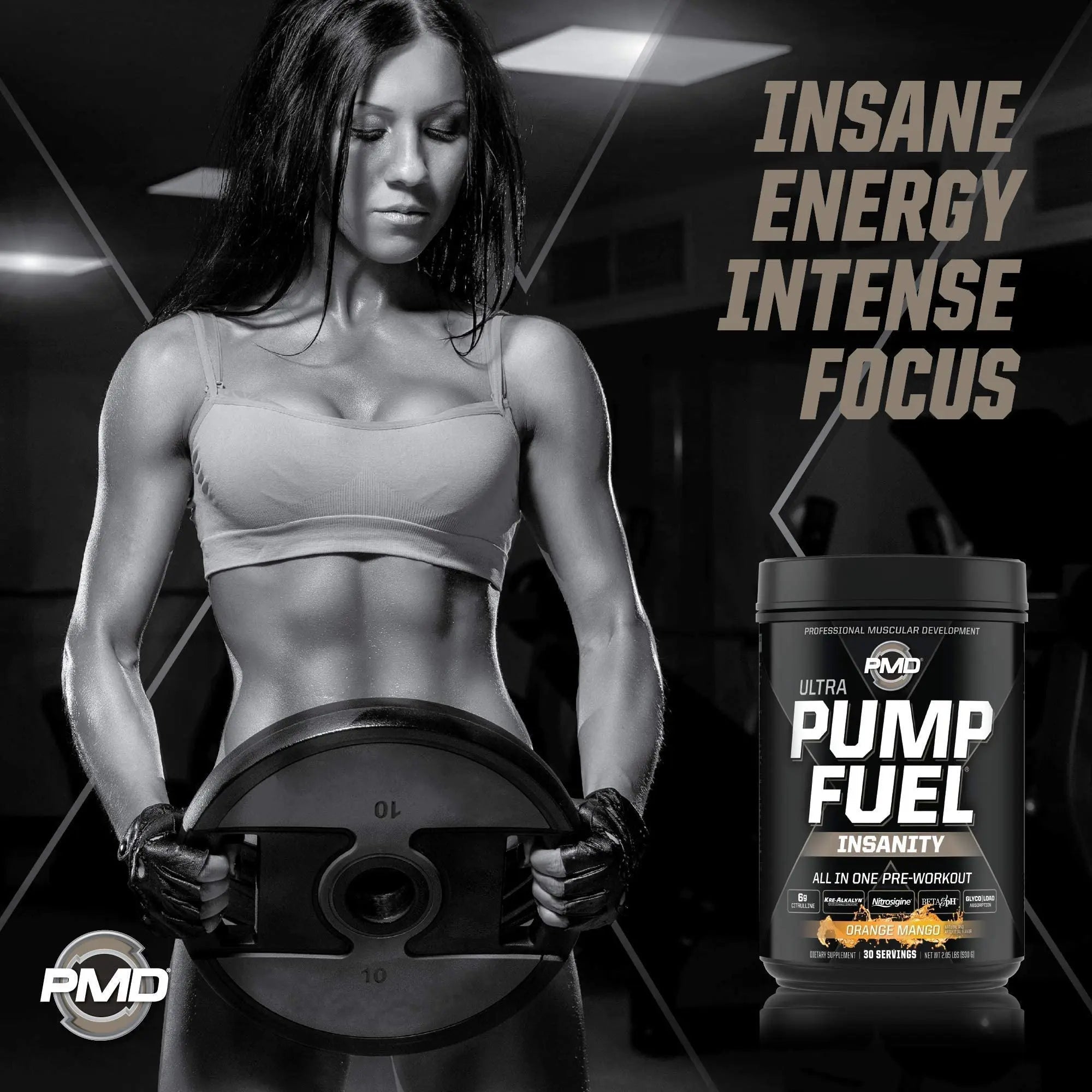 PMD Sports Ultra Pump Fuel Insanity - Pre Workout - Tropical Orange Mango (30 Servings) PMD Au supplements