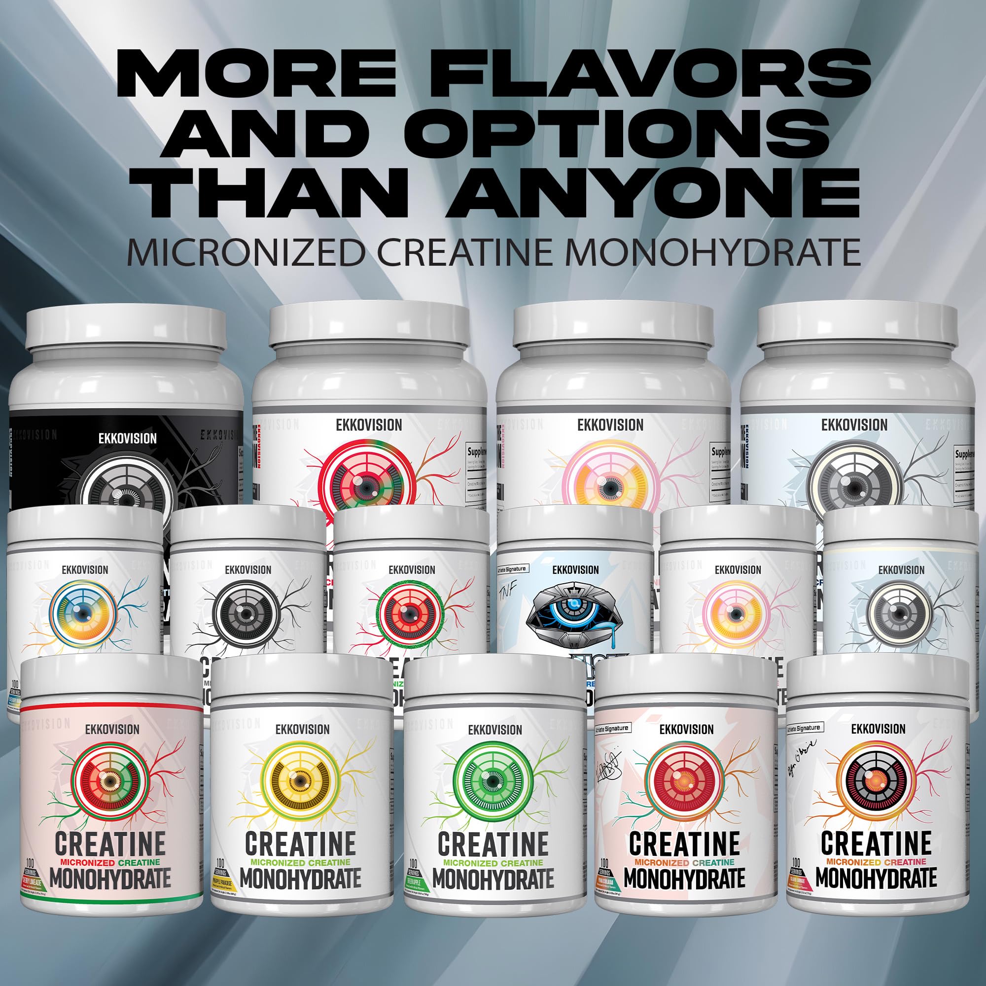 Ekkovision Creatine Monohydrate Powder, Micronized, Unflavored, Pre Workout & Post Workout Supplement for Men and Women, Energy Support, Easy to Mix in Shakes