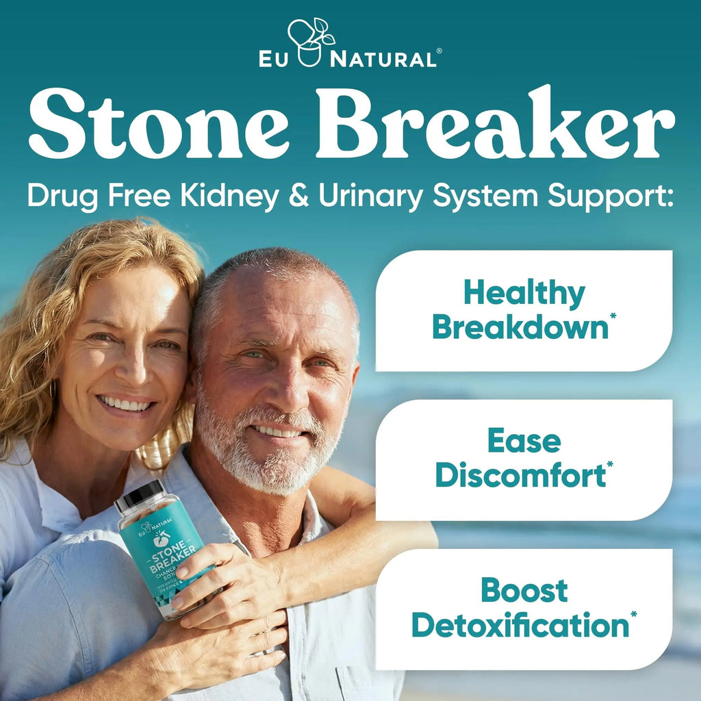 Chanca Piedra Stone Breaker - The Original Stone Breaking Formula with Celery Seed & Parsley - Supports Kidney, Gallbladder & Urinary Tract Cleansing to Help Flush Impurities - 60 Vegetarian Capsules Eu Natural Au supplements