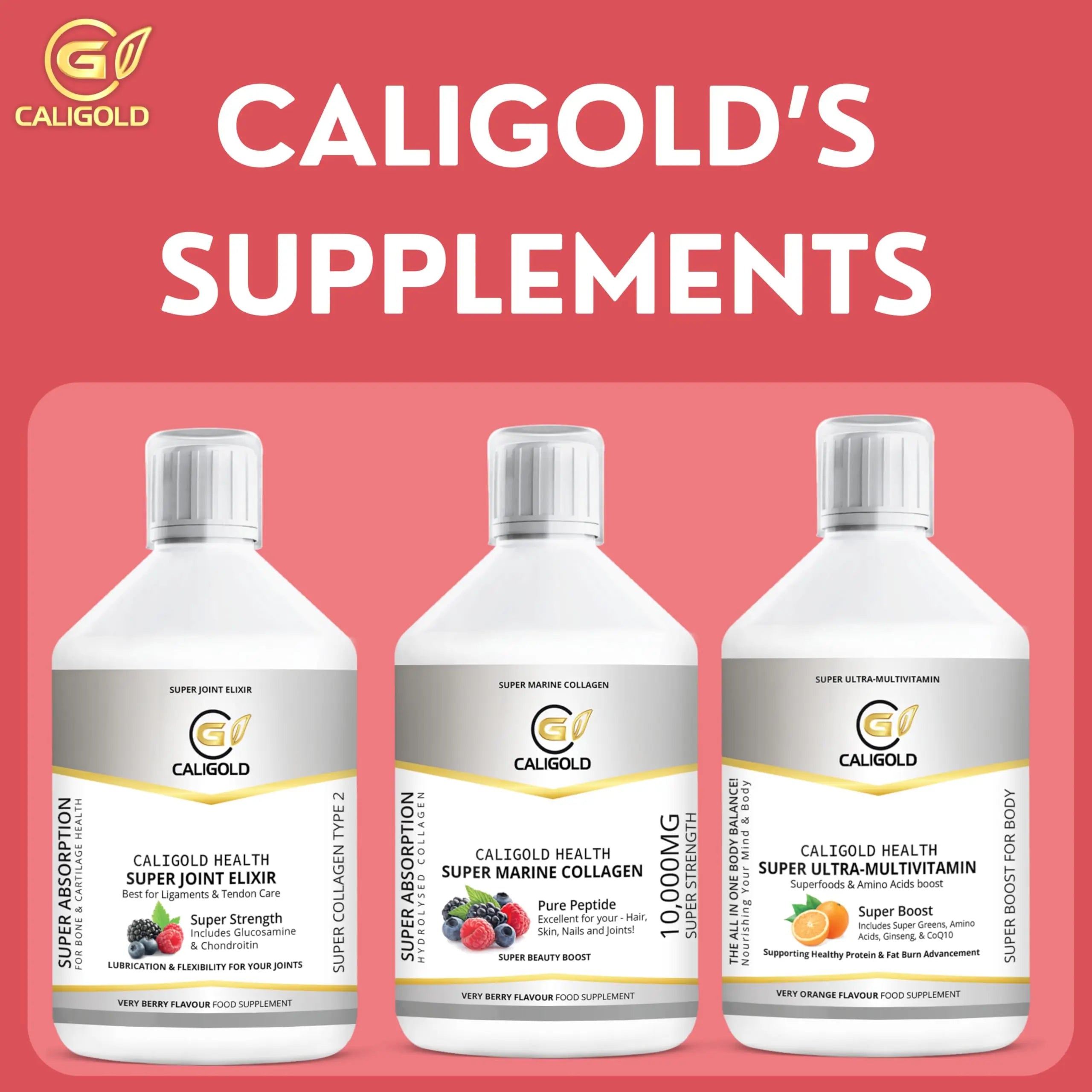 CALIGOLD Health Super Marine Collagen Liquid - Excellent for Hair, Skin, Nails and Joints CALIGOLD Au supplements