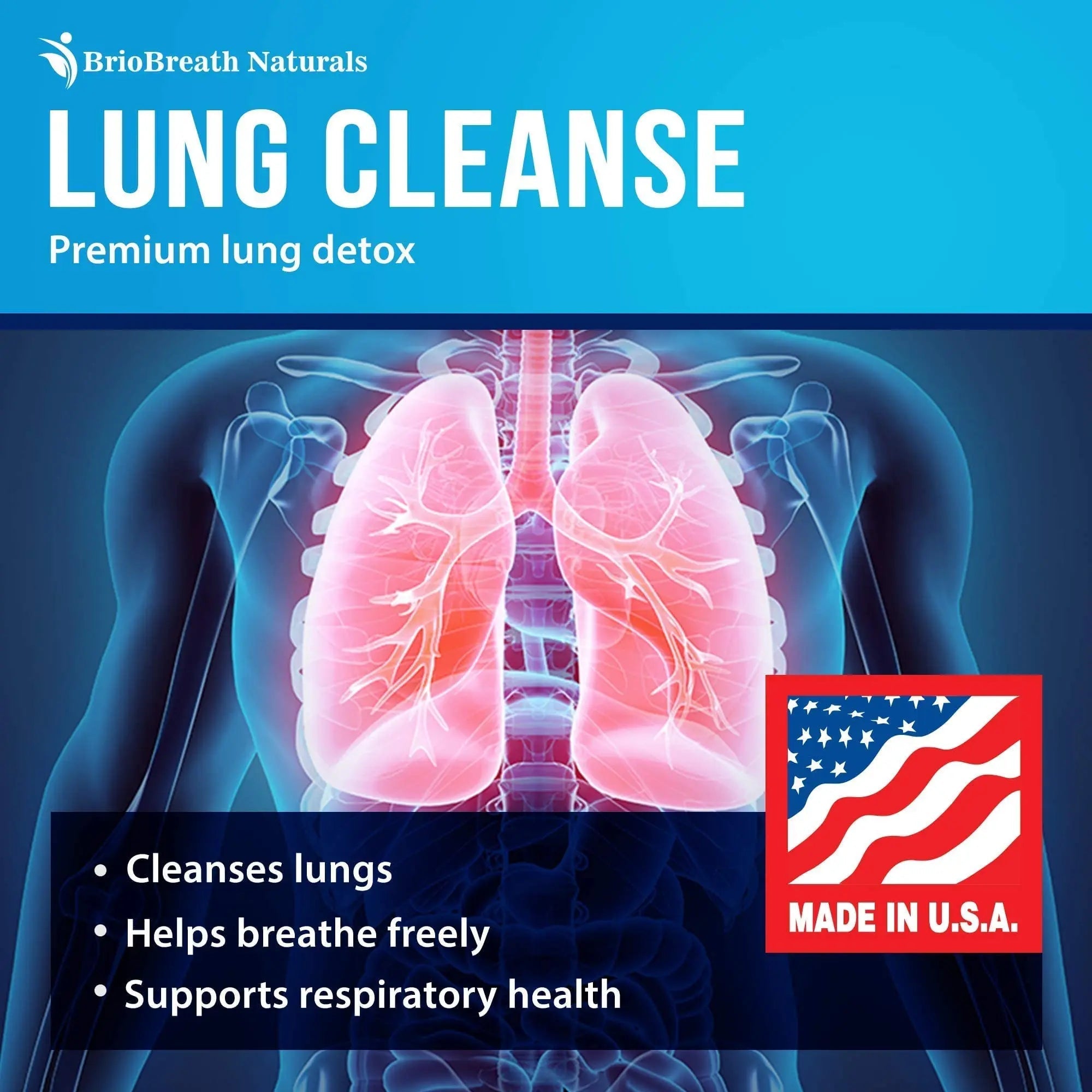 Lung Support Supplement - Natural Capsules for Lung Cleanse and Detox BRIOBREATH NATURALS Au supplements