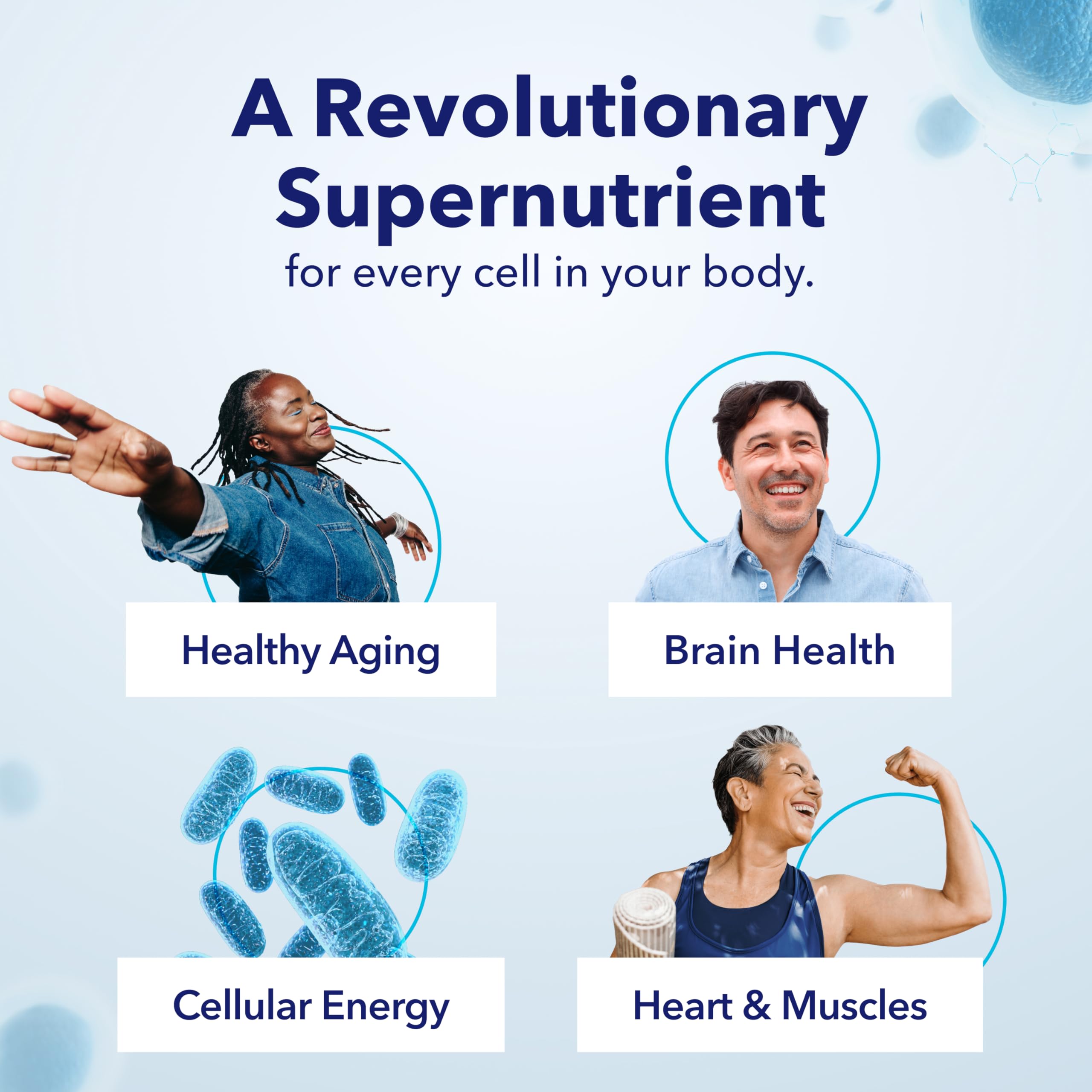 TRU NIAGEN Patented NAD Supplement for Brain Function, Anti Aging & Cell Regeneration, 300mg Niagen, 30 Servings | Supports Cellular Energy, Muscle