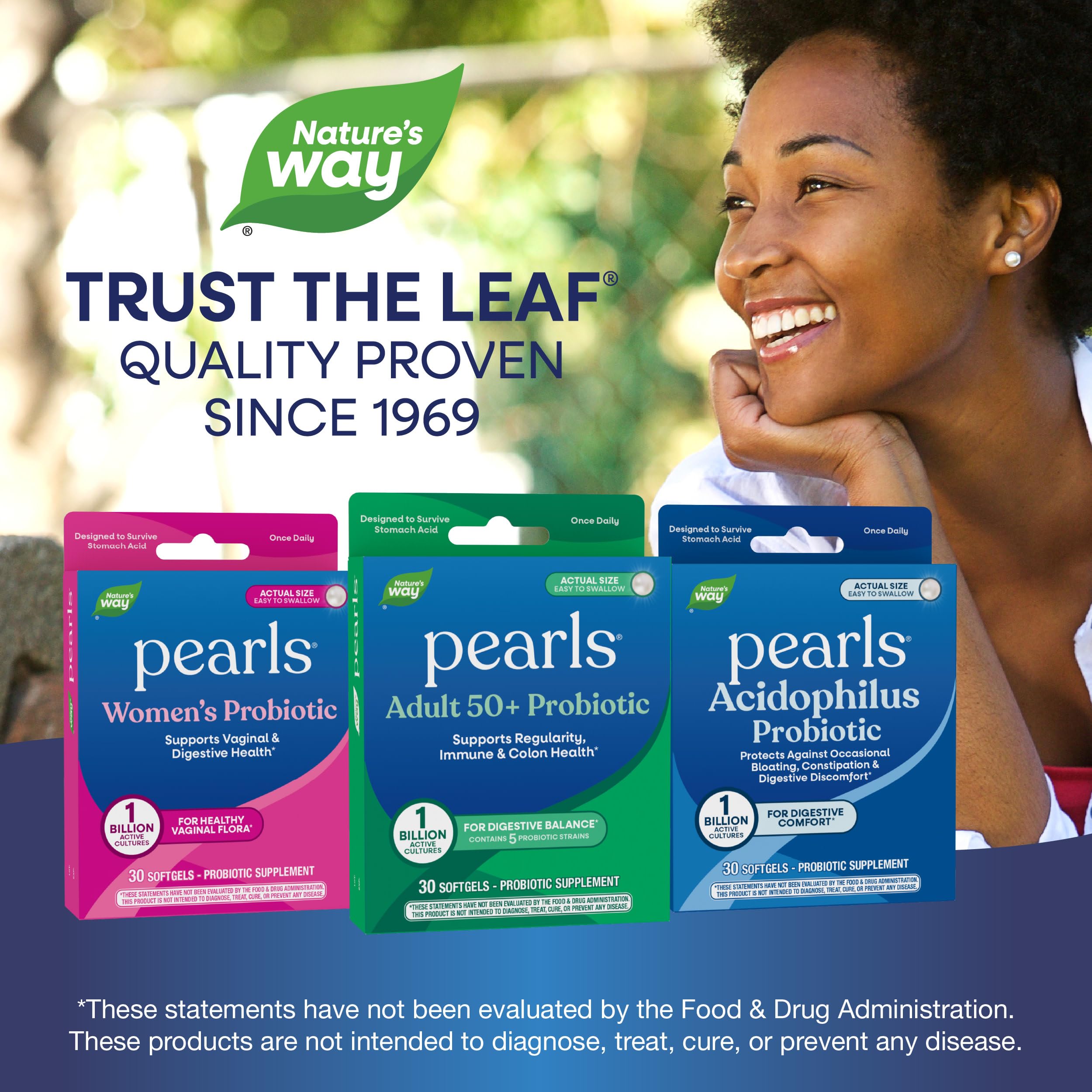 Nature's Way Pearls Adult 50+ Probiotic, Probiotics for Digestive Health* Supports Regularity, Immune & Colon Health*, 1 Billion Cultures, No Refrigeration Needed, 30 Softgels Nature's Way Au supplements