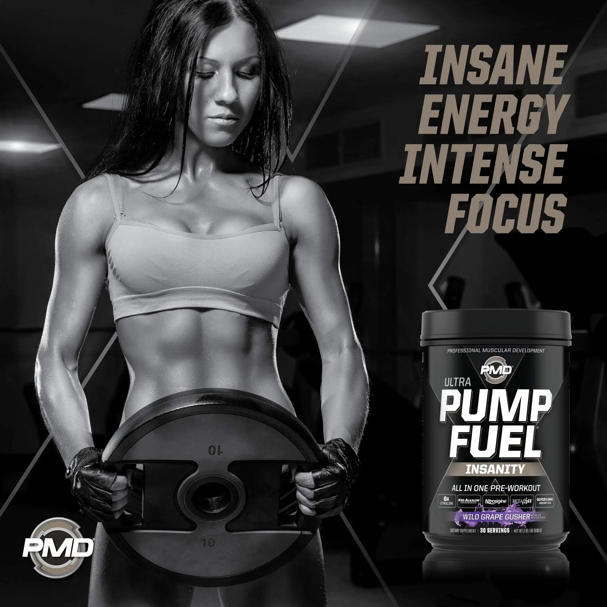 PMD Sports Ultra Pump Fuel Insanity - Pre Workout - Grape Gusher (30 Servings) PMD Au supplements