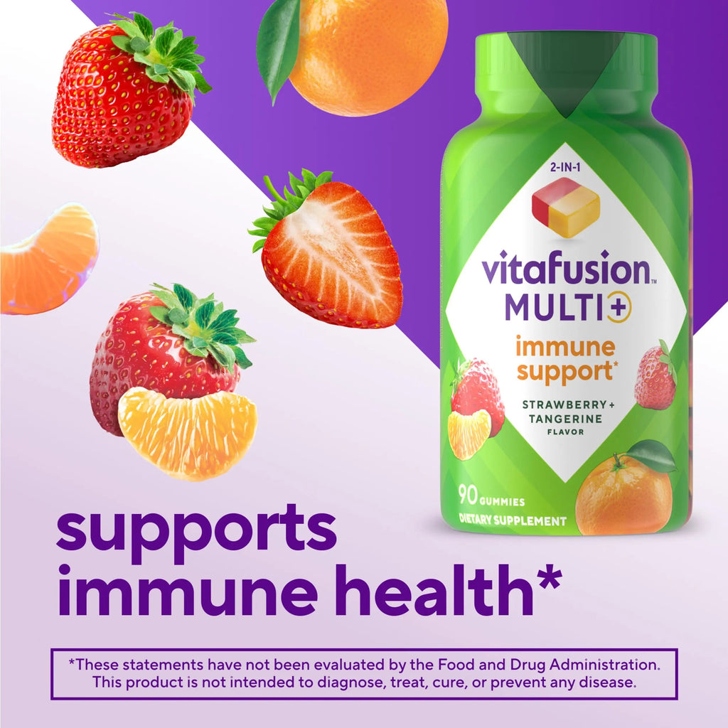 Vitafusion Multi+ Immune Support* – 2-in-1 Benefits & Flavors – Adult Gummy Vitamins with Vitamin C, Zinc Vitafusion Au supplements