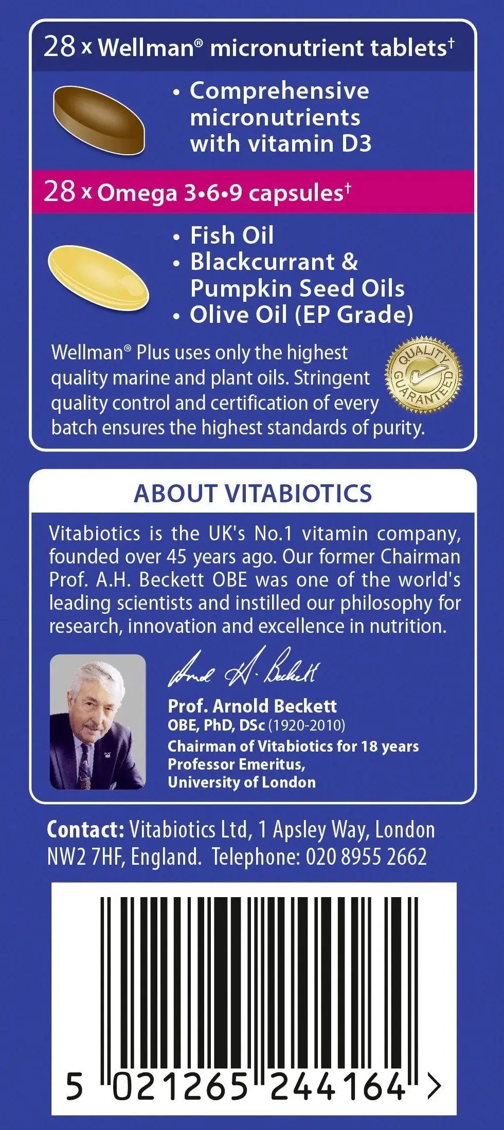 Vitabiotics Ltd Vitabiotics Wellman Plus, 56 Tablets/Capsules Wellman Au supplements