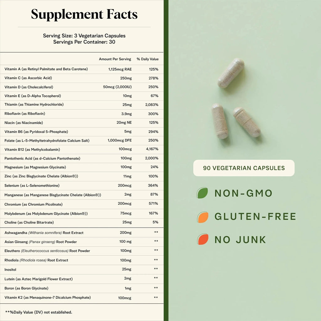 Healthy Response Daily Response Multivitamin 90 Capsules - Multivitamin + Adaptogen Blend for Energy & Stress Support Healthy Response Au supplements