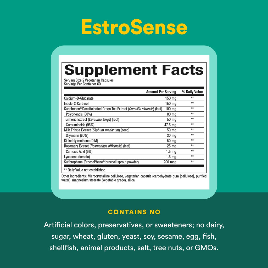 Natural Factors WomenSense EstroSense - Daily Hormonal Balance Support Supplement - Supports Healthy Menstration & Menopause - Non-GMO Natural Supplement - 120 Vegetarian Capsules (60 Servings) Natural Factors Au supplements