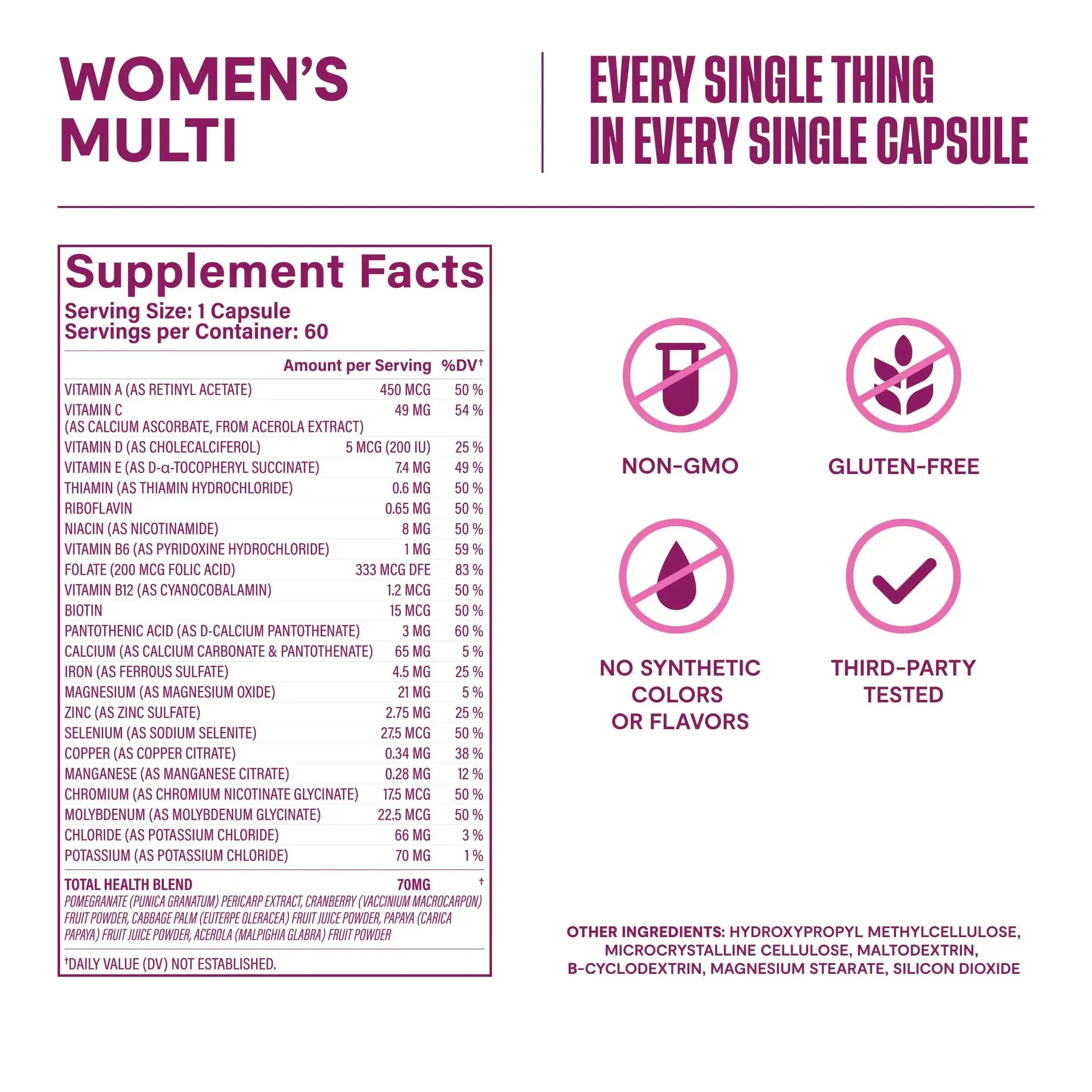 Habit Womens Multi Supplement 2 Pack (120 Capsules) - New Look, Supports General Health & Wellness, 23 Essential Vitamins and Minerals H' Habit Au supplements