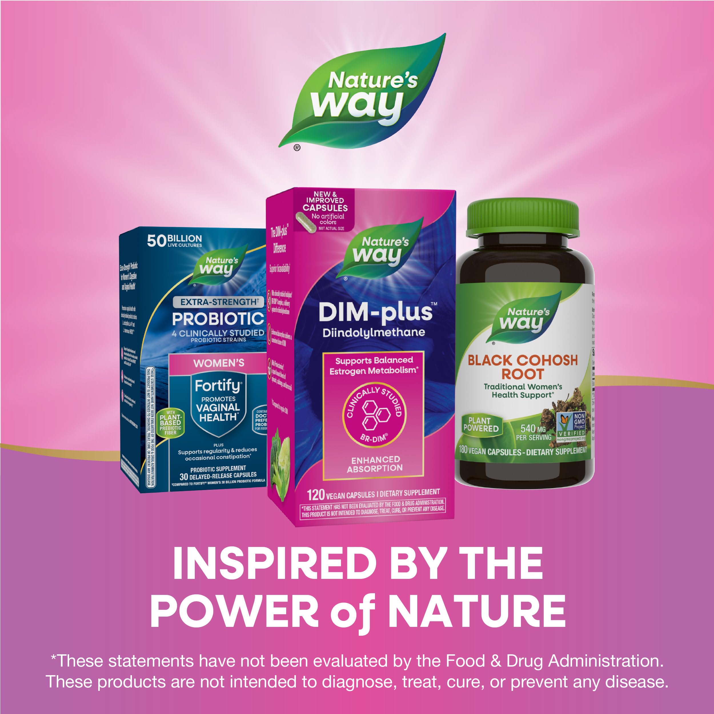 Nature's Way DIM-Plus, DIM Supplement, Supports Balanced Estrogen Metabolism*, Supports Estrogen Hormone Balance*, Diindolylmethane, 120 Vegan Capsules Nature's Way Au supplements