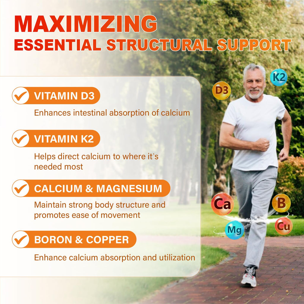 Calcium 1200 mg with Vitamin D3 Gummies for Adults - Calcium Citrate with Vitamin D3 K2, Magnesium, Zinc, Boron, Copper and Ashwagandha