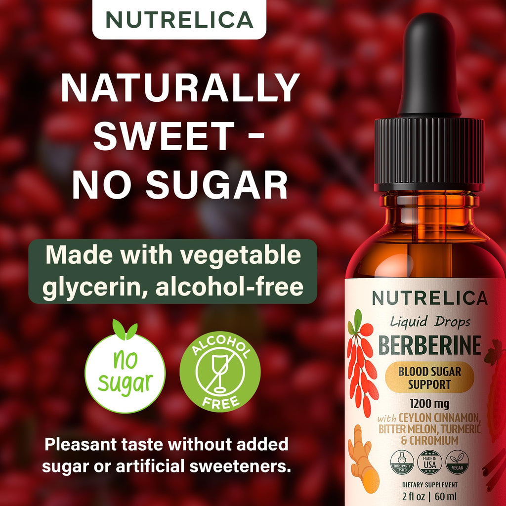 Berberine with Ceylon Cinnamon, Bitter Melon, Turmeric & Chromium – Blood Sugar Balance & Glucose Metabolism