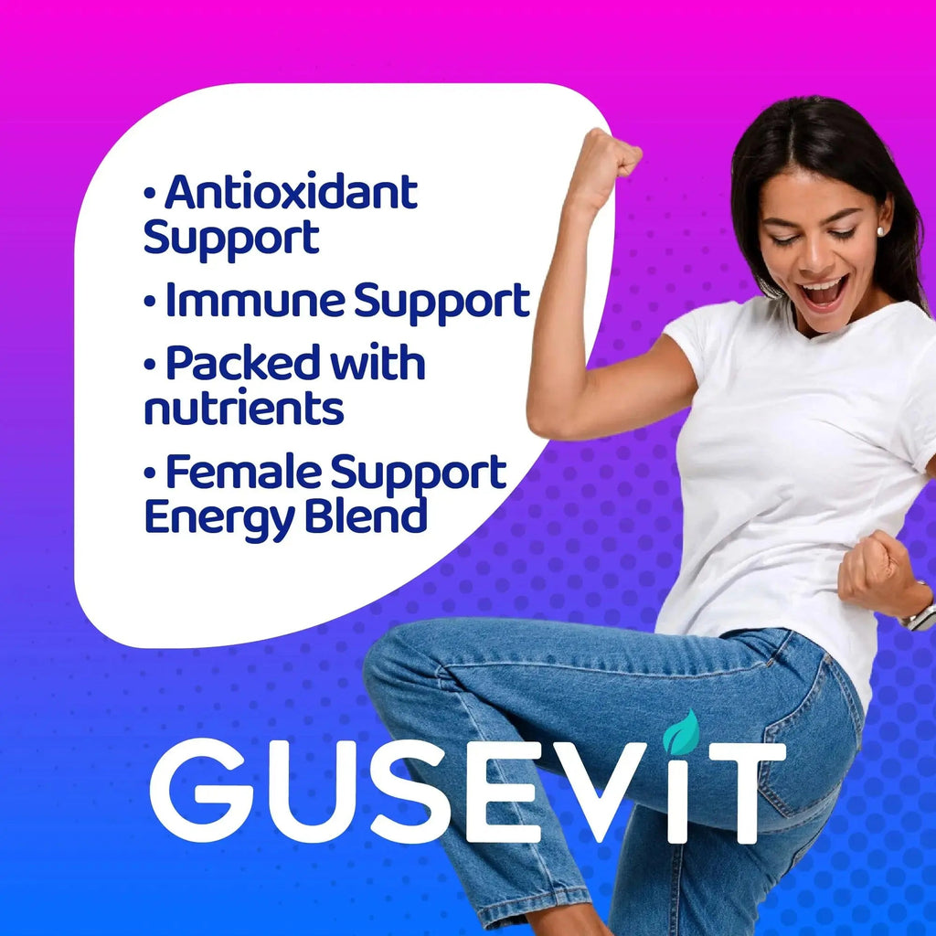 Gusevit 37-in-1 Women's Multivitamin for Immune & Stress Support, Energy Booster, Bone & Skin Health & Hair Growth | Gusevit Au supplements