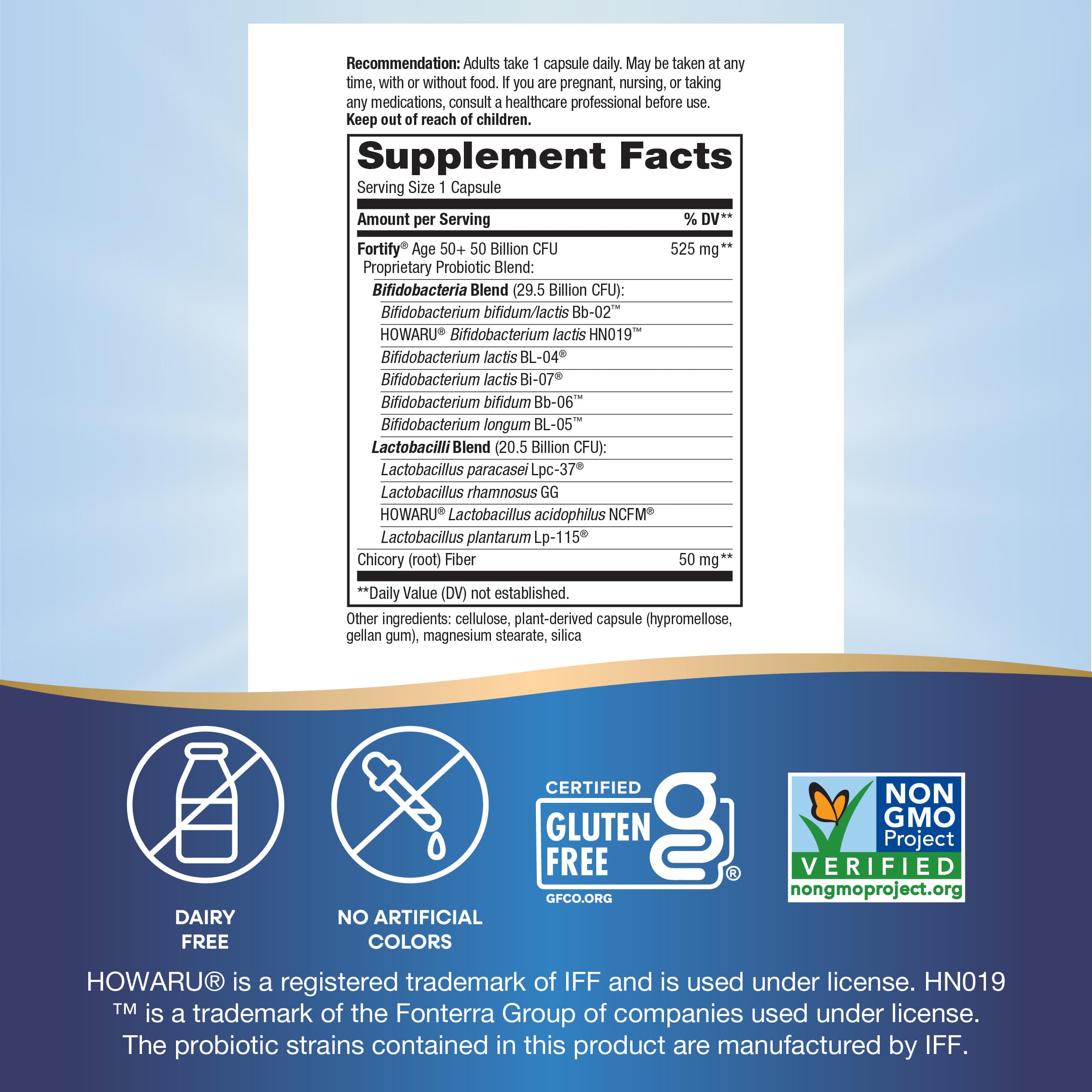 Nature's Way Fortify 50+ Daily Probiotic for Men & Women, 30 Billion Live Cultures, Colon, Digestive, and Immune Health Support* Supplement, 30 Capsules Nature's Way Au supplements