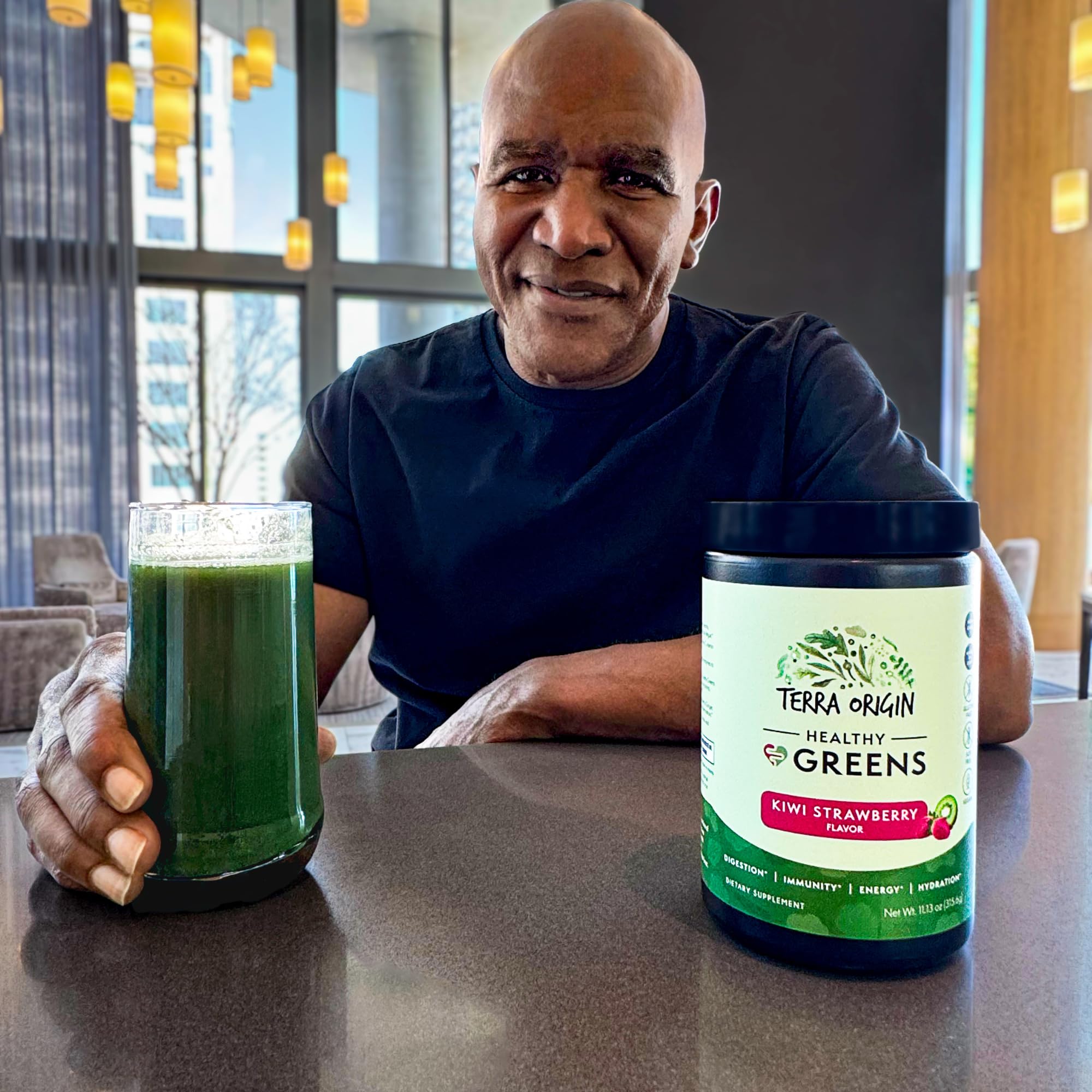 TERRA ORIGIN Healthy Greens Powder Supplement | Superfood Digestive Enzyme & Probiotic Blends | Immune, Gut, and Digestive Support for Women